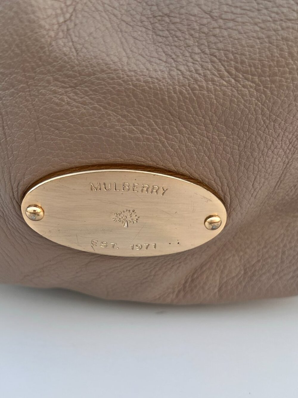 MULBERRY Taupe Pebbled Leather Slouchy Hobo Bag - Picture 8 of 16